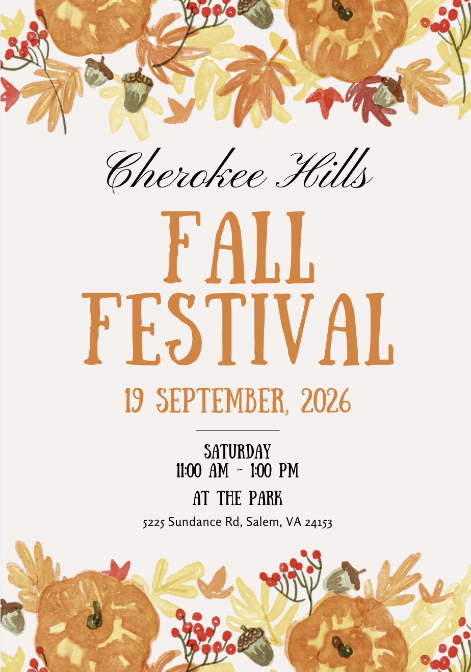 Fall Festival event flyer